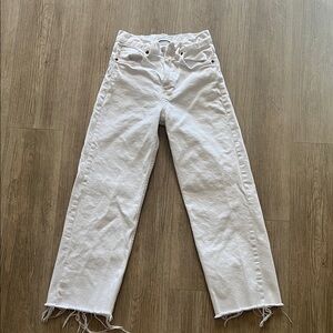 Zara Women's Off-White Straight Leg Jeans